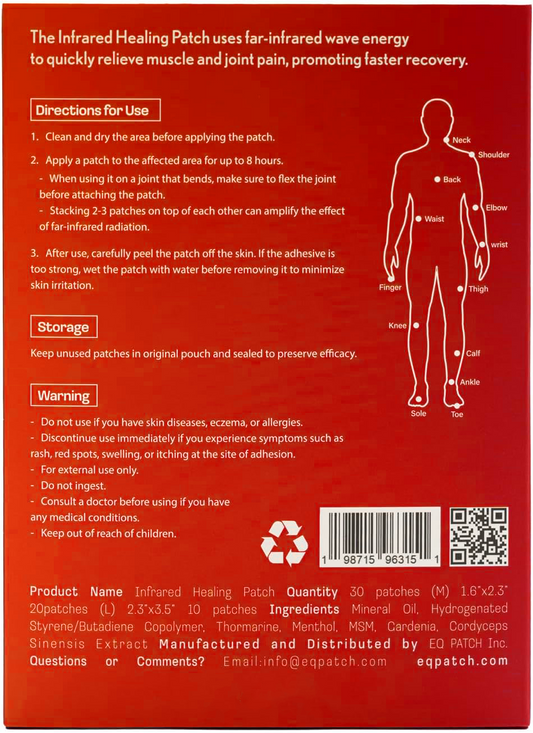 Infrared Healing Patches – Pain Relief Patches for Muscles, Joints & Back